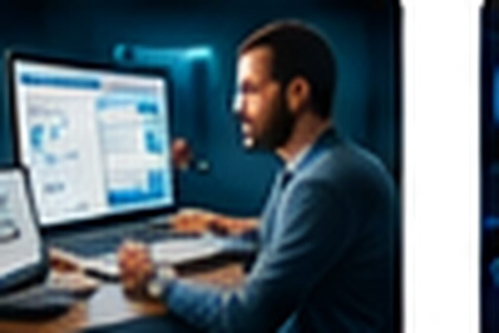 Equipe de produto e desenvolvimento discutindo fluxos de sistema em notebook e quadro, escritório moderno, pessoas reais